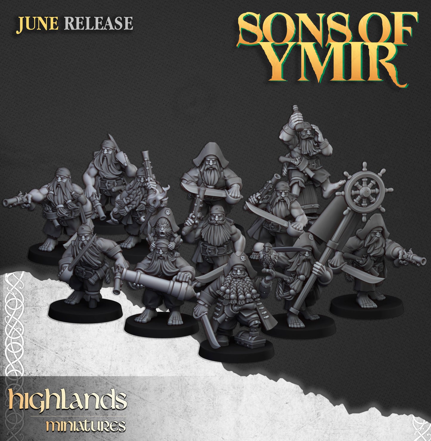 Dwarven Pirates from Highlands Miniatures