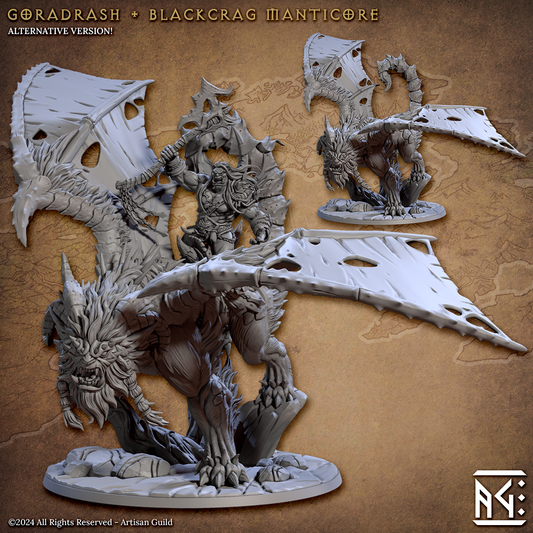 Goradrash, Blackcrag Manticore (Mounted or Wild) from Artisan Guild