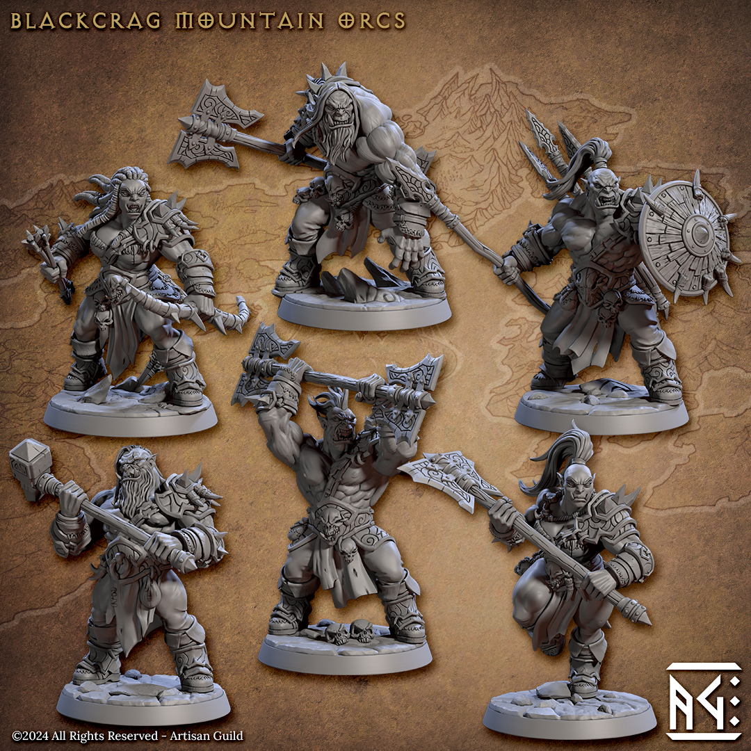 Blackcrag Mountain Orcs from Artisan Guild (squad of 12)