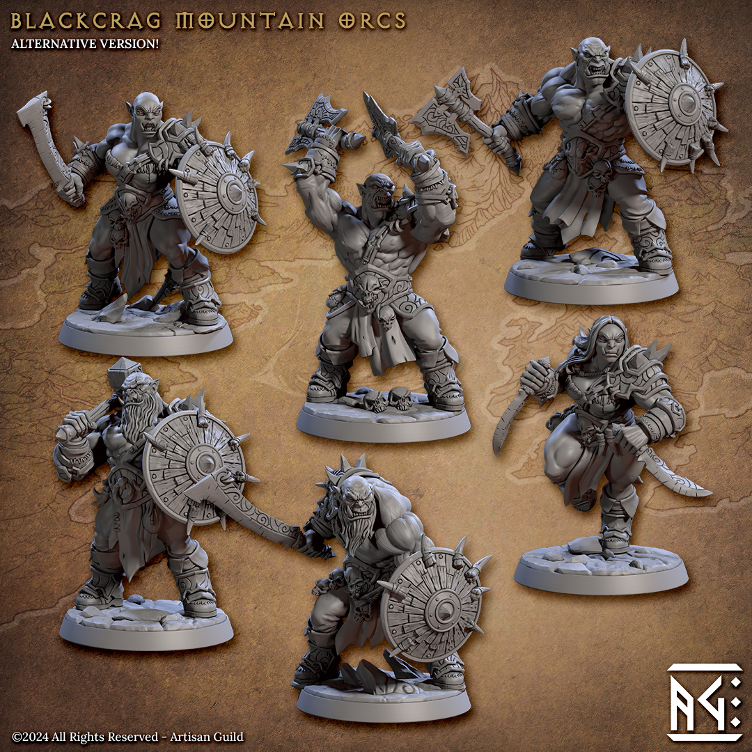 Blackcrag Mountain Orcs from Artisan Guild (squad of 12)