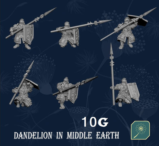 Metal Mountain Spearmen (Unit of 20) from Dandelion in Middle Earth