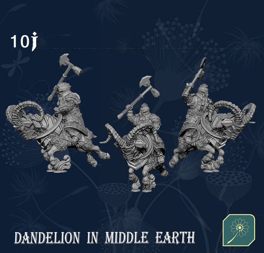 Metal Mountain Goat Mattock Cavalry (Unit of 6) from Dandelion in Middle Earth