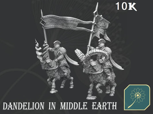 Metal Mountain Goat Bannermen (Unit of 2) from Dandelion in Middle Earth