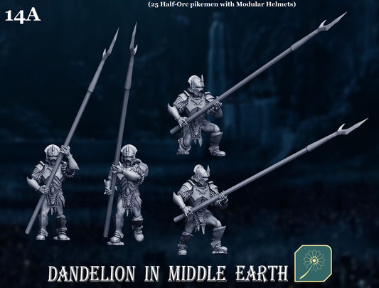 Forked Fortress Half-Orc Pikemen from Dandelion