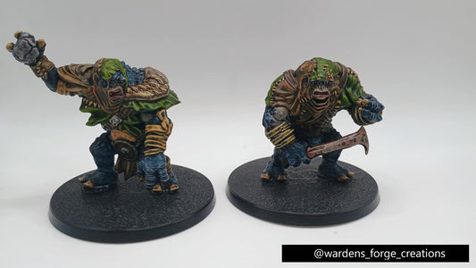 Frostlands Hill Trolls x2 Minis (not on permanent base!)