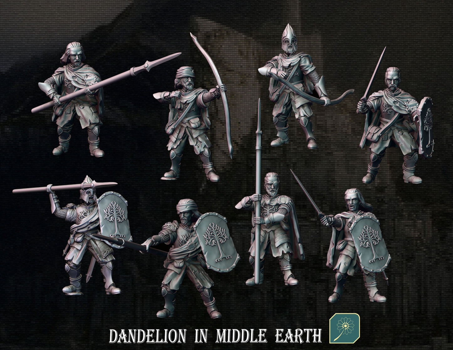 Veterans of the Ruined City from Dandelion (x24 Minis w/ Modular Heads and Weapons)