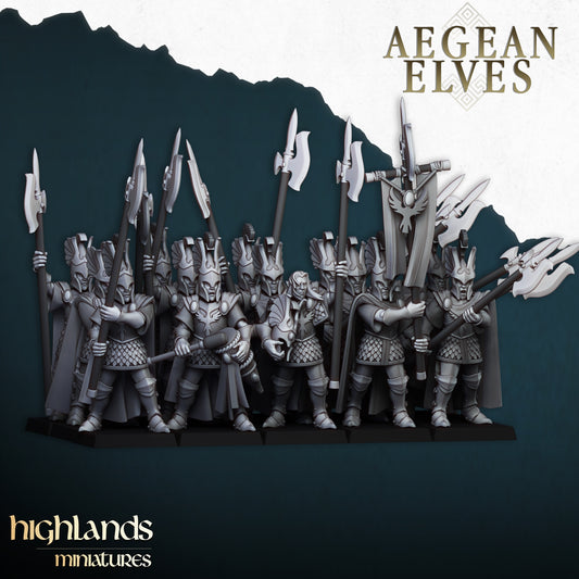 Aegean Elf Halberds from Highlands Miniatures