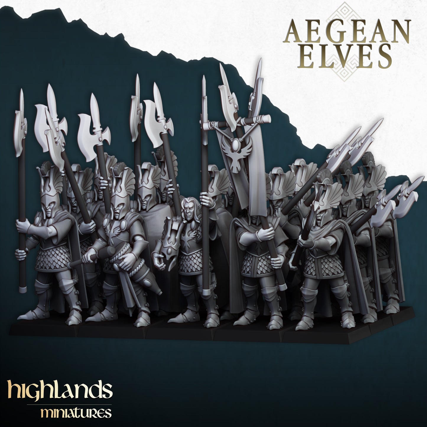 Aegean Elf Halberds from Highlands Miniatures