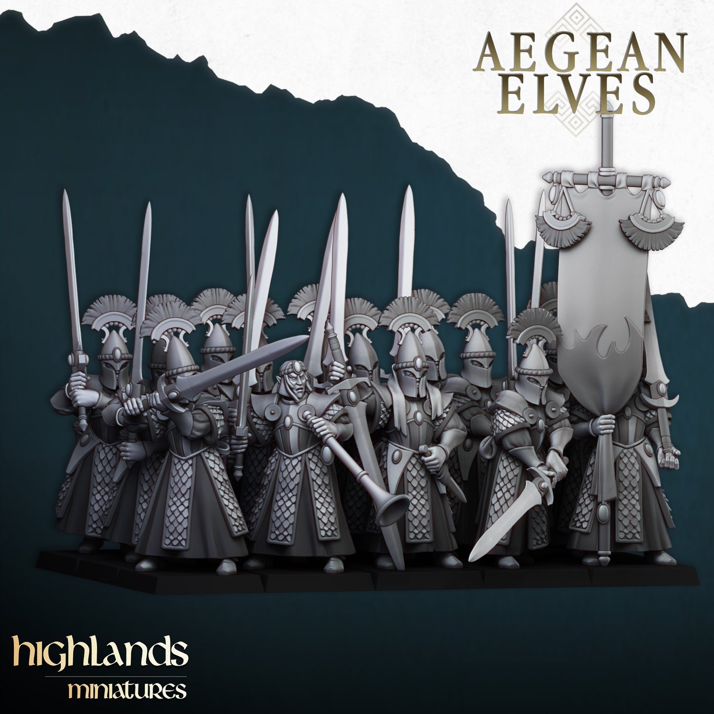 Aegean Elf Swordsmen from Highlands Miniatures