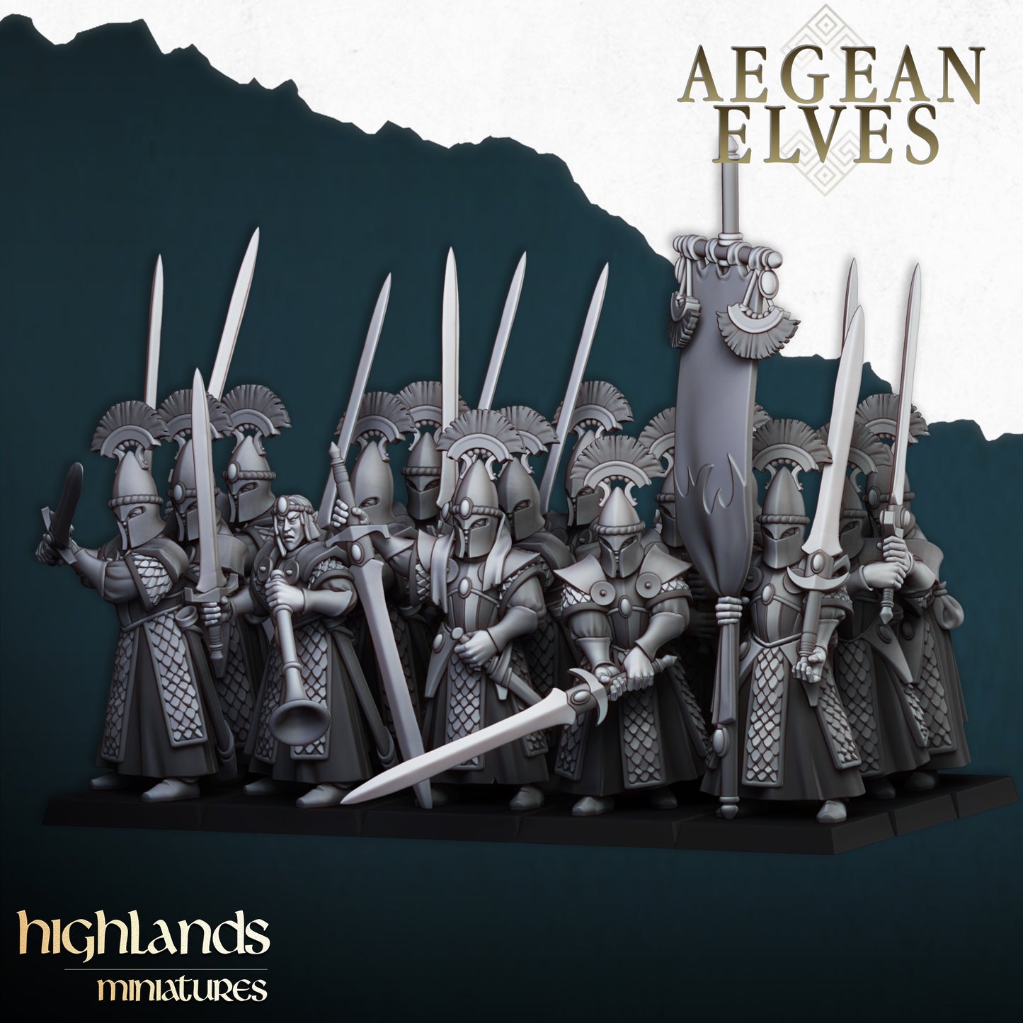 Aegean Elf Swordsmen from Highlands Miniatures