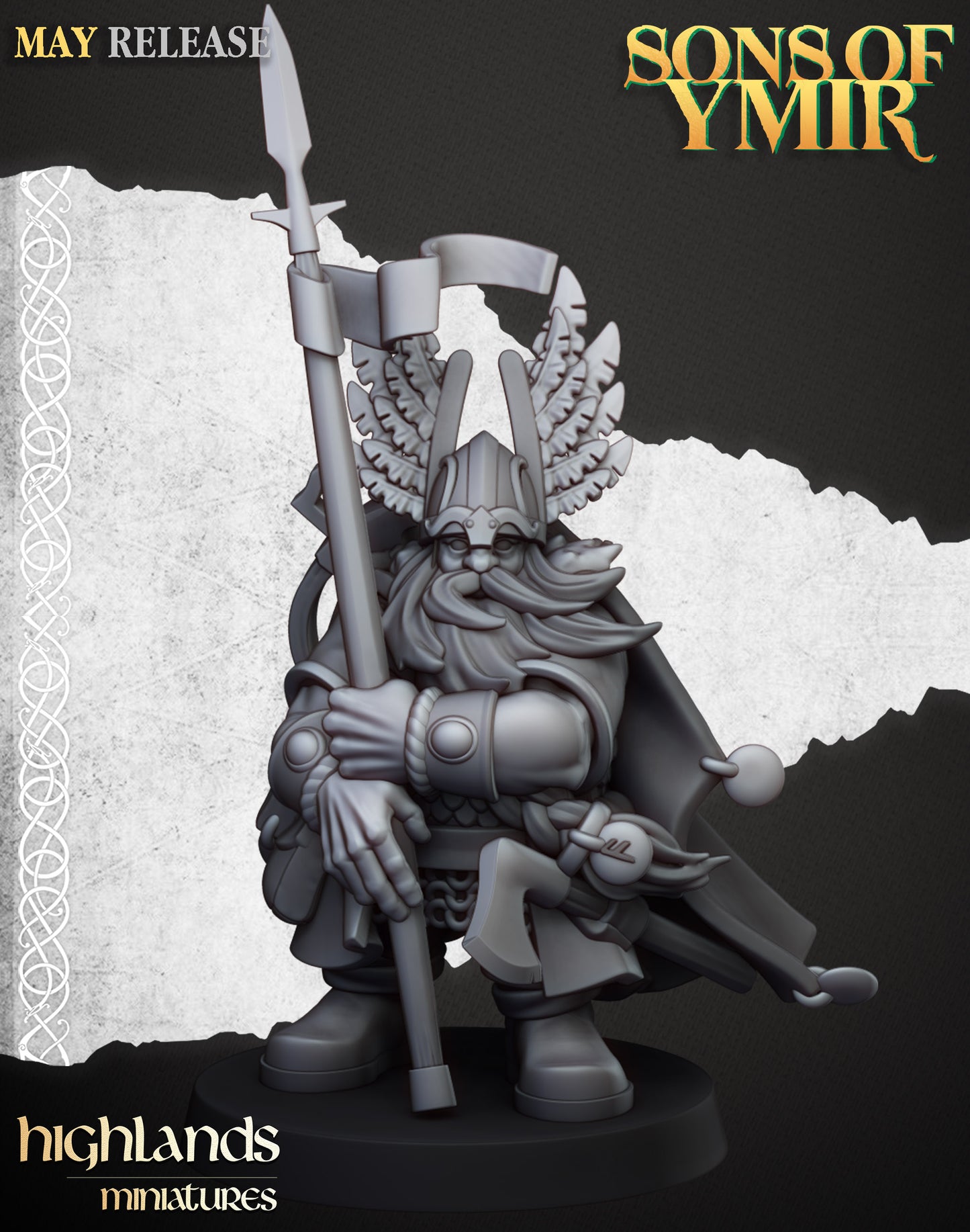 Dwarven Mountain Hero from Highlands Miniatures