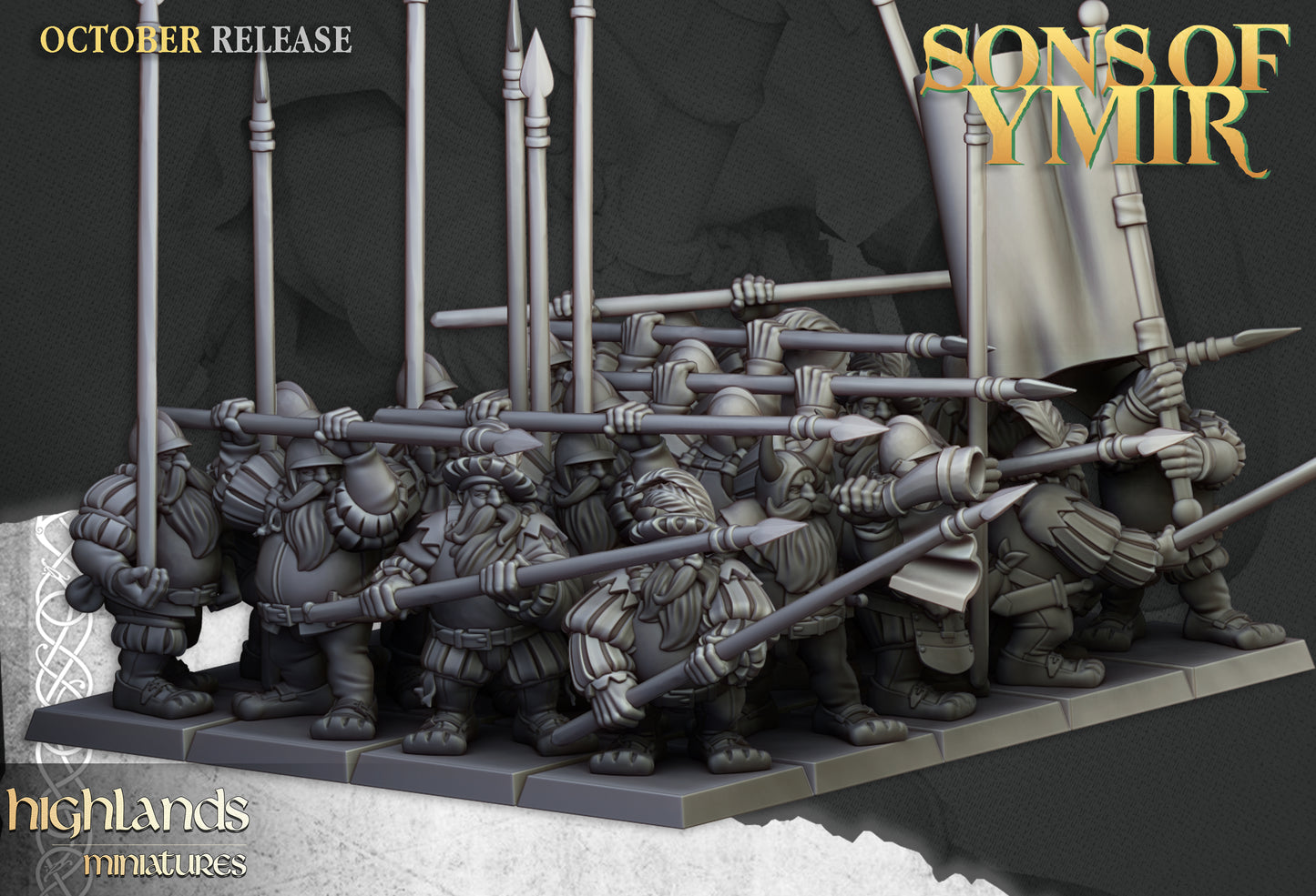 Dwarven Pike Unit from Highlands Miniatures