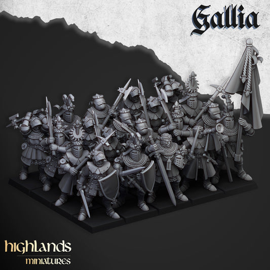 Knights of Gallia on Foot from Highlands Miniatures
