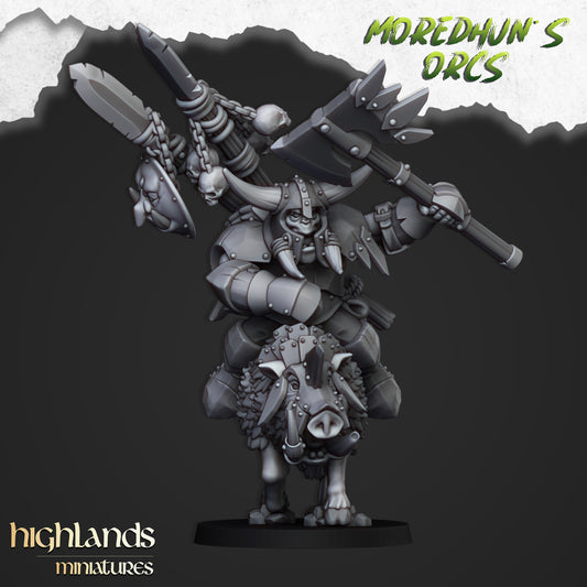 Mounted Orc Hero from Highlands Miniatures