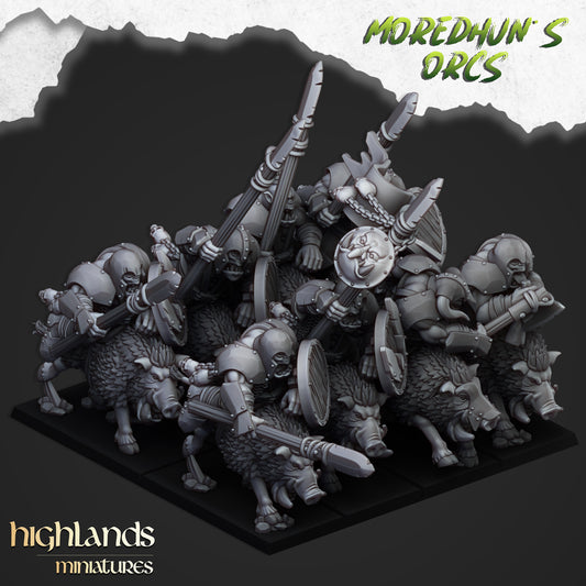 Orcish Boar Cavalry from Highlands Miniatures