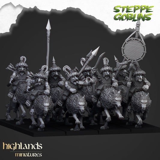 Steppe Goblin Wolf Riders from Highlands Miniatures