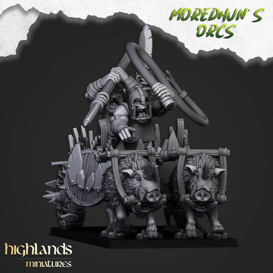 Orcish Boar Chariot from Highlands Miniatures