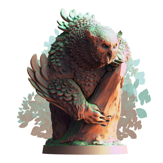 Owlbear on Rock v1 from PrintMyMinis