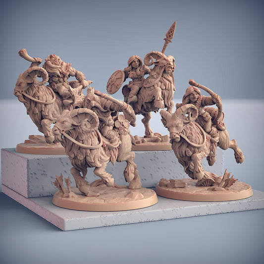 Dwarven Mountaineer Ram Riders from Artisan Guild