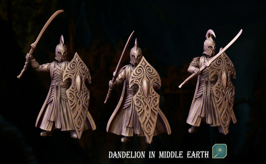 Deep Valley High Elf Glaivemen w/ Shields (x24 miniatures) from Dandelion