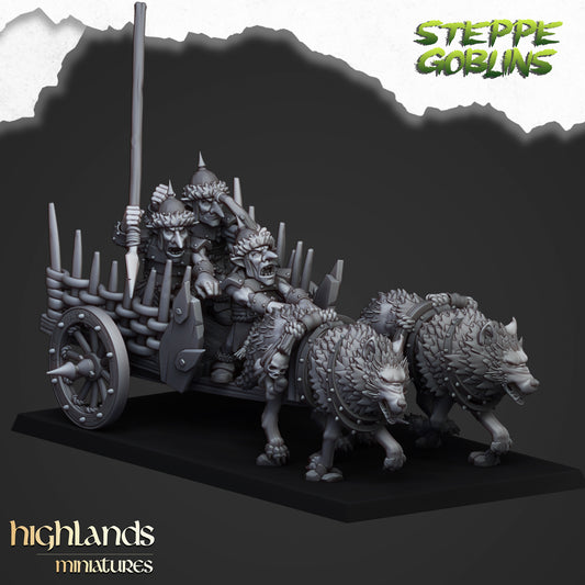 Steppe Goblin Wolf Chariot from Highlands Miniatures